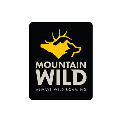 A high quality Mountain Wild sticker perfect for a car, cooler, kennel, water bottle or any other piece of equipment used for your wild roaming adventures!