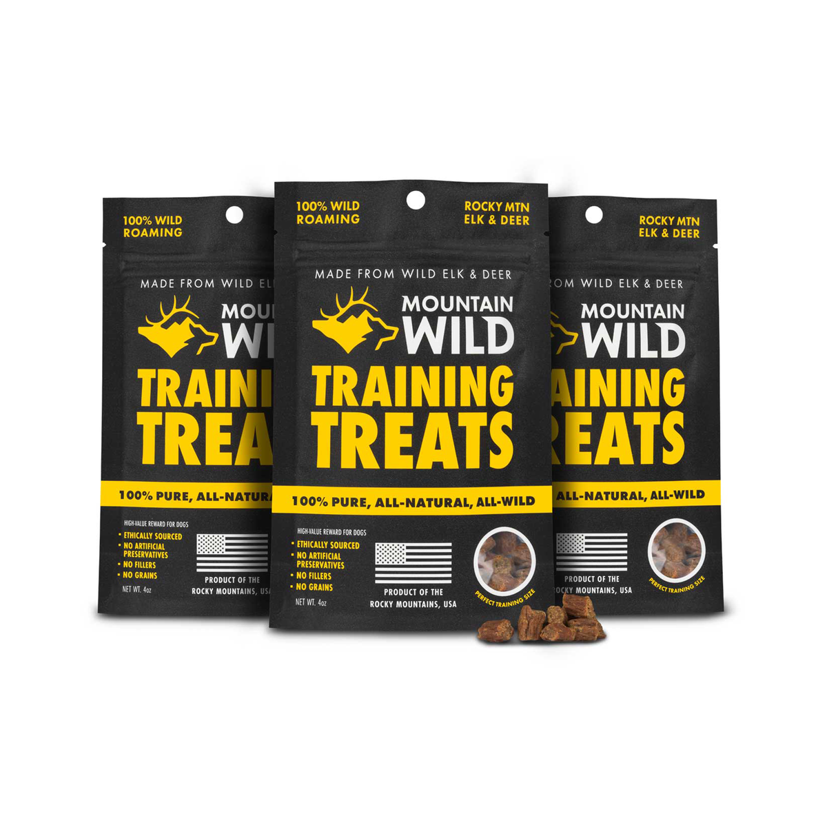 WILD ELK & VENISON TRAINING TREAT NIBS – Mountain Wild Pet